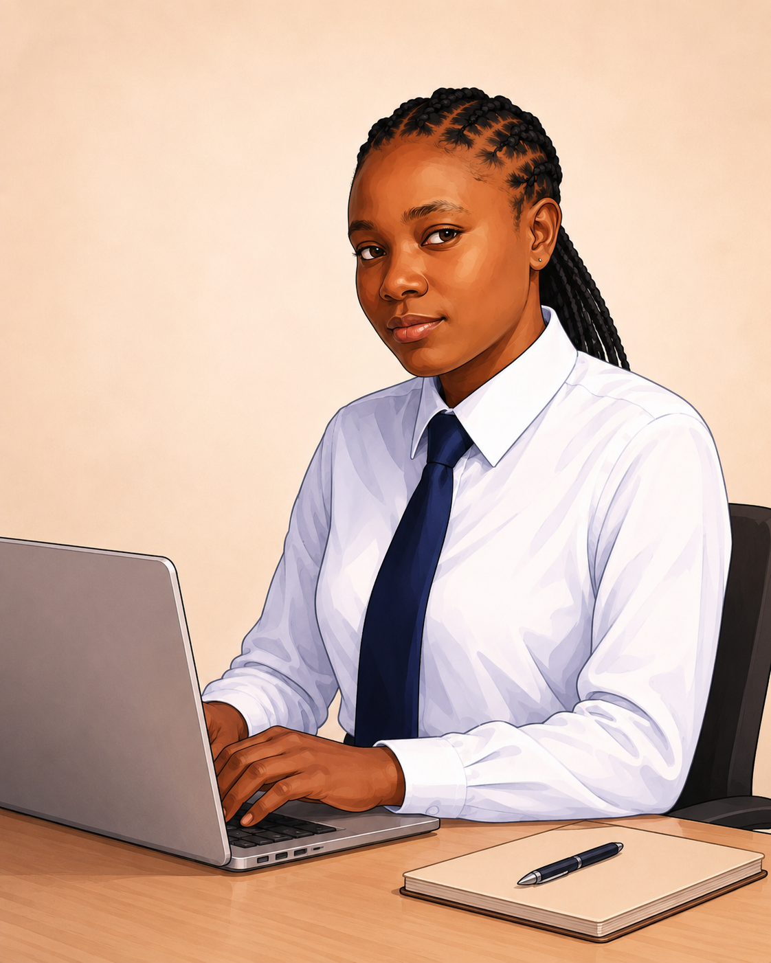 Web designer working on laptop